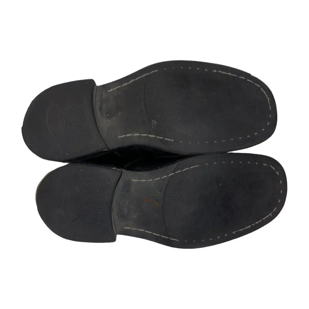 Kenneth Cole New York Black Leather Chukka Boots Mens 9 Made Italy Slip On